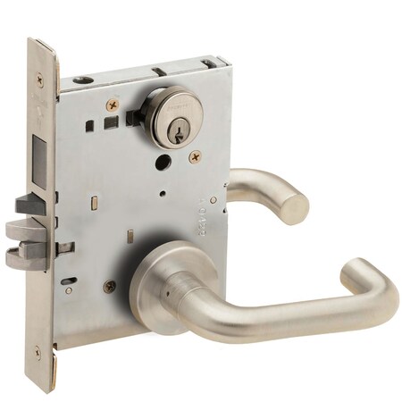 Schlage Entrance Mortise Lock with Deadbolt, 03A Design, Satin Nickel L9453P 03A 619